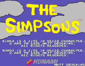 Simpsons, The (4 Players World, set 1) Title Screen